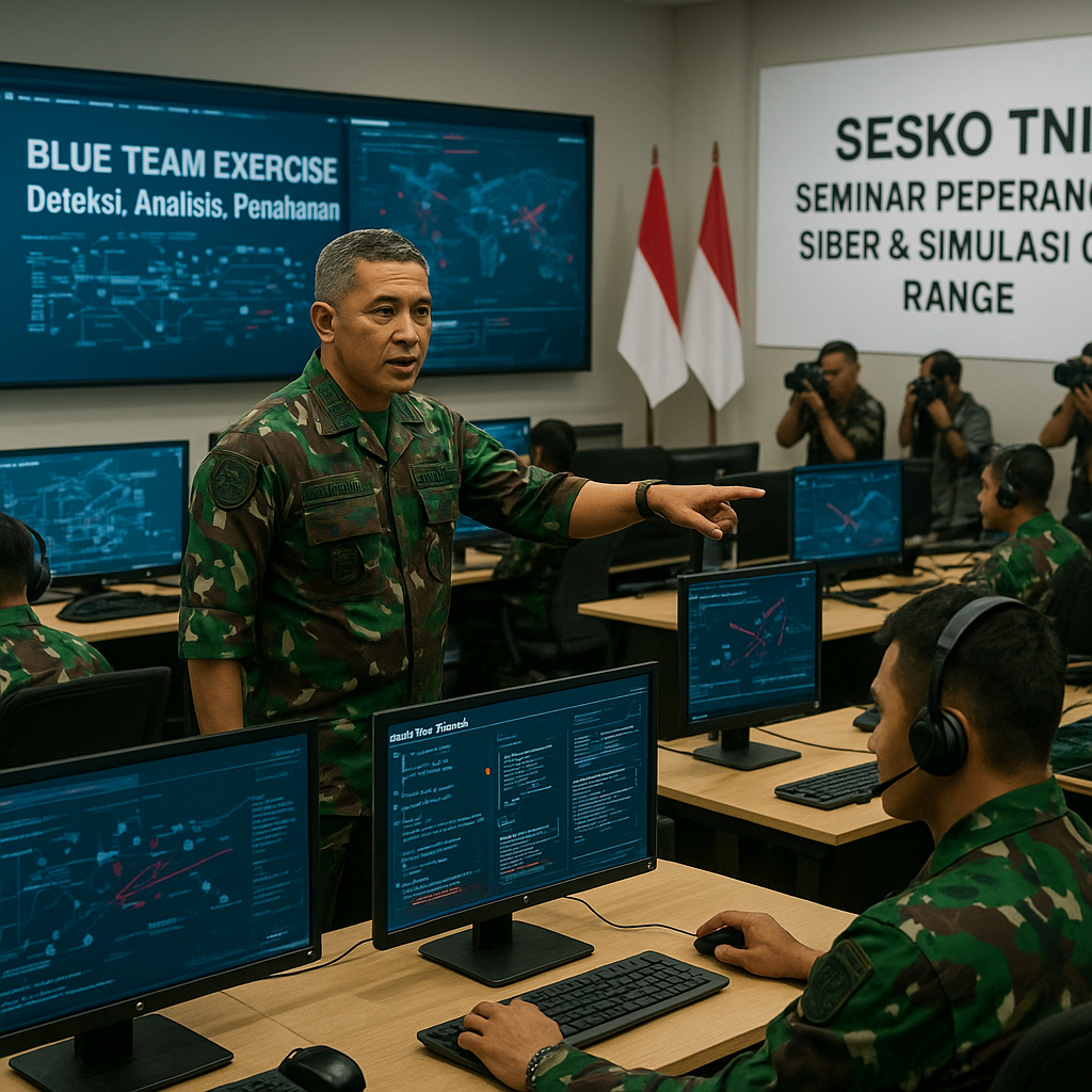 Sesko TNI Gelar Seminar Peperangan Siber dengan Simulasi Cyber Range