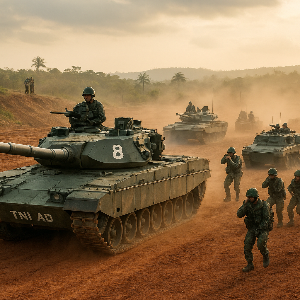 Batalyon Kavaleri TNI AD Gelar Latihan Serangan Mekanis di Baturaja