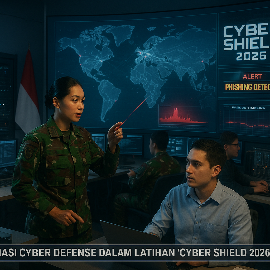 Simulasi Cyber Defense dalam Latihan 'Cyber Shield 2026' TNI