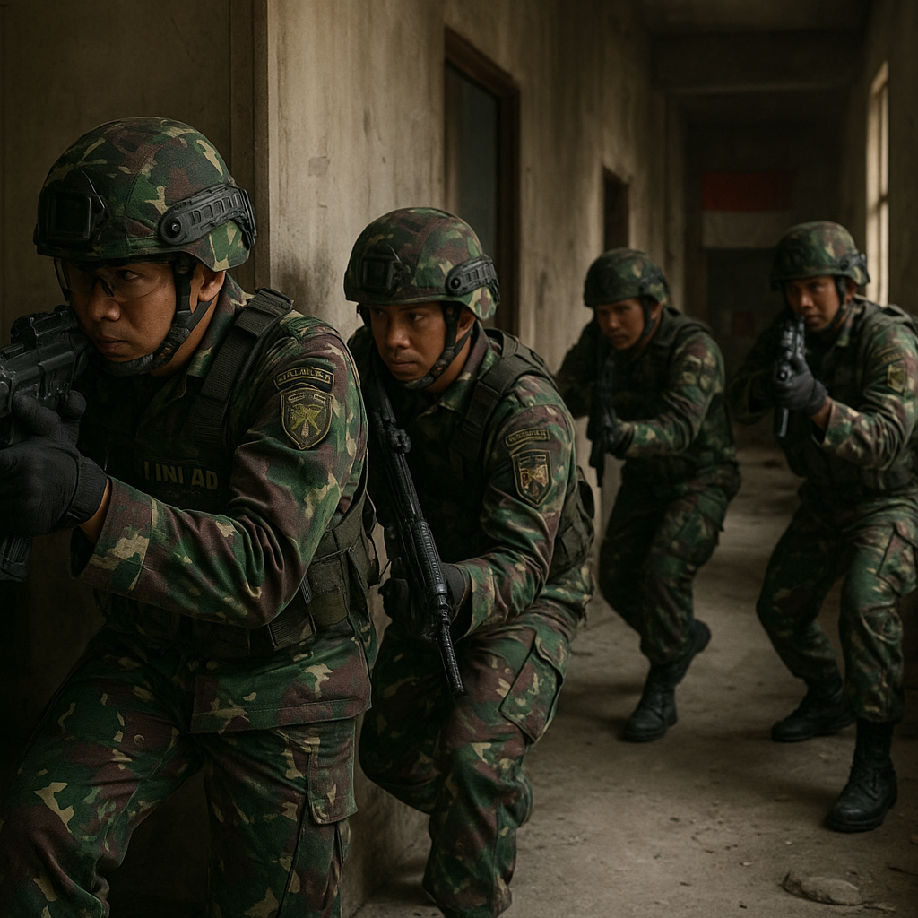 Penerapan Taktik Urban Fighting dalam Latihan Satgas Yonif 125/Simbisa