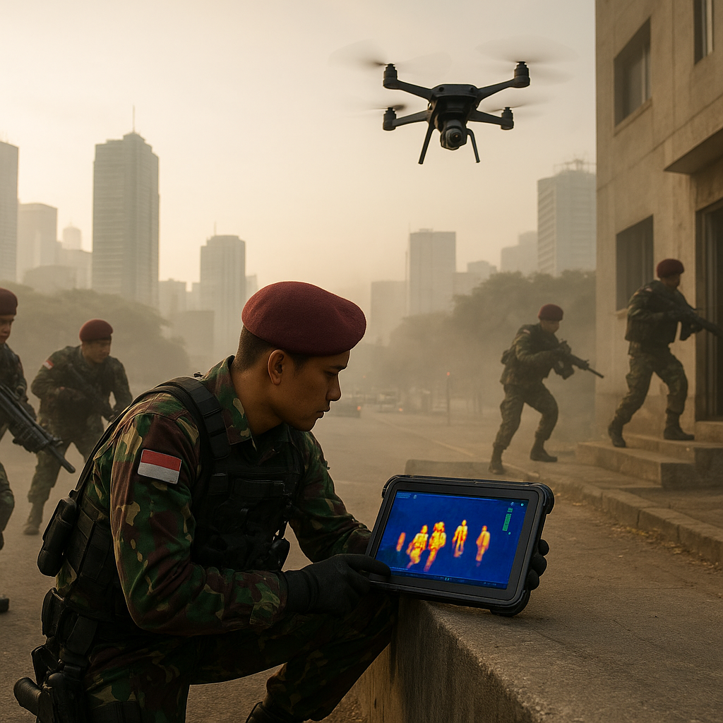 Kopassus Bedah Taktik Urban Warfare dalam Latihan Penanganan Ancaman di Kota Metropolitan