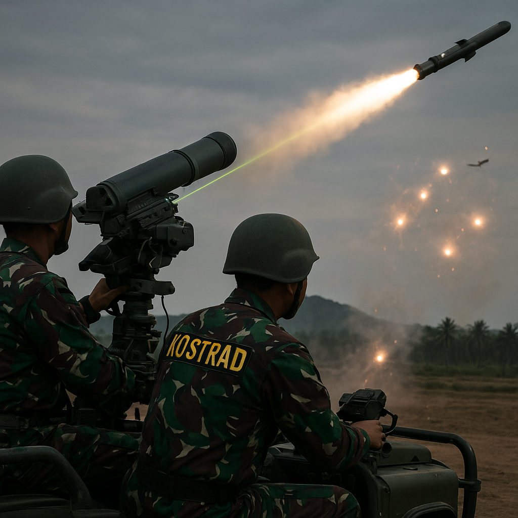 Flare Pesawat Musuh Tidak Ada Gunanya, Kostrad TNI AD Tembakkan Rudal Starstreak yang Kejar Target Pakai Laser