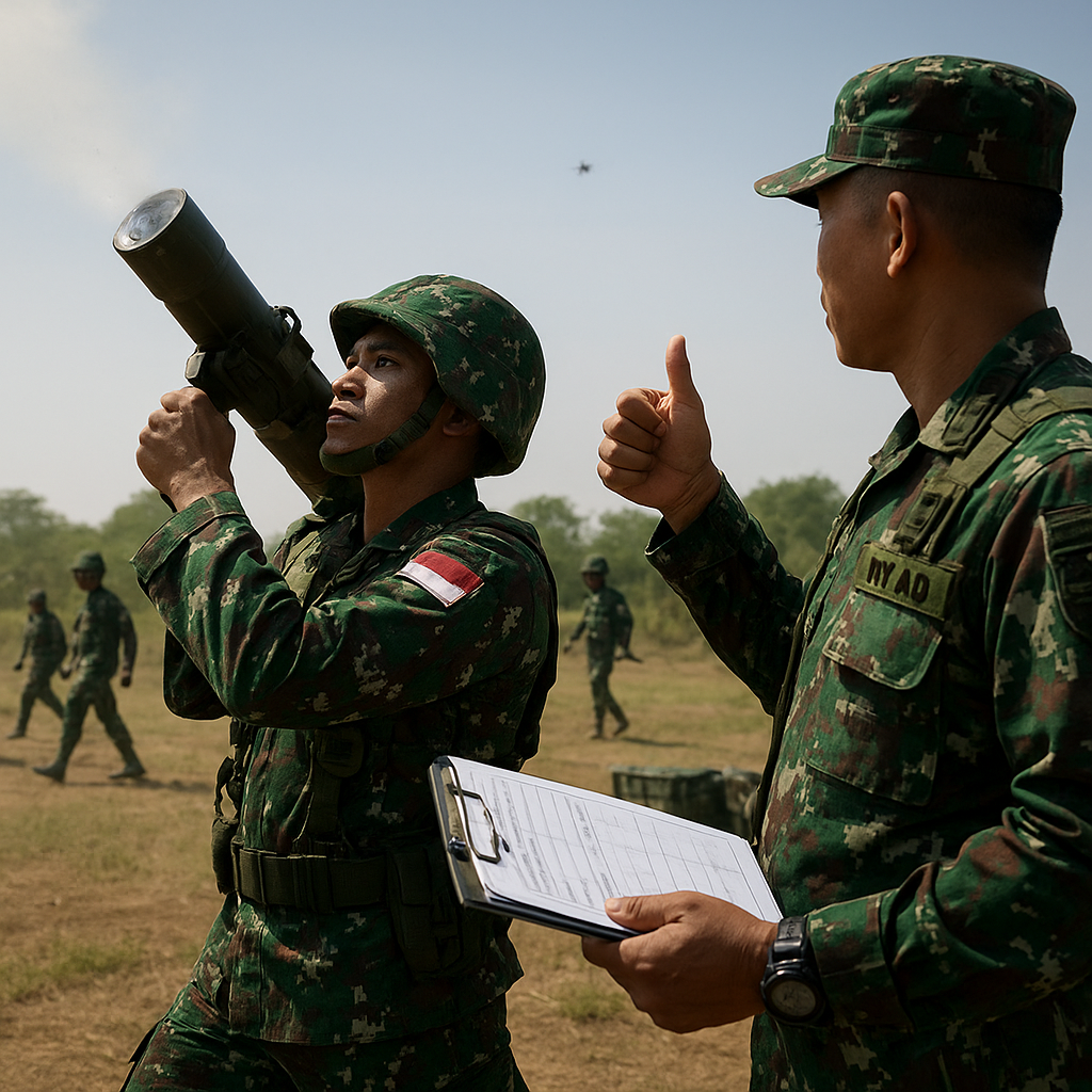 Satuan Rudal TNI AD Gelar Drill Penembakan Rudal Darat-ke-Udara Portabel