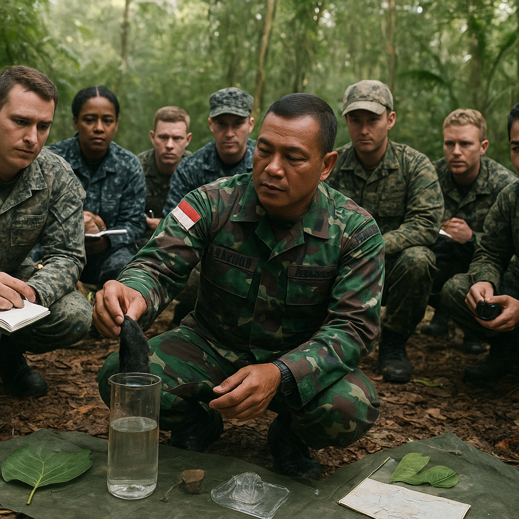 MARINIR INDONESIA BAGIKAN ILMU JUNGLE SURVIVAL KEPADA PESERTA RIMPAC 2026 DI HAWAII