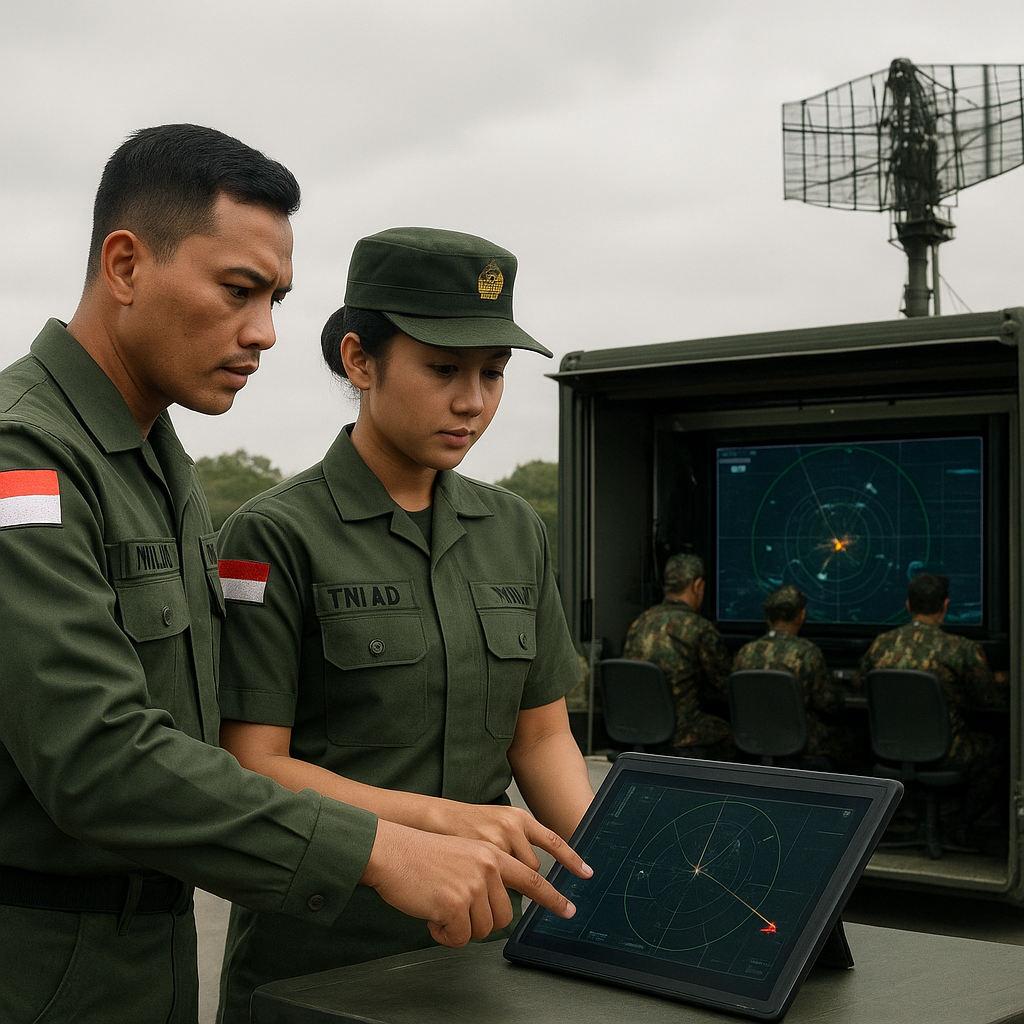 Simulasi Penanganan Ancaman Rudal oleh Satuan Rudal TNI AD