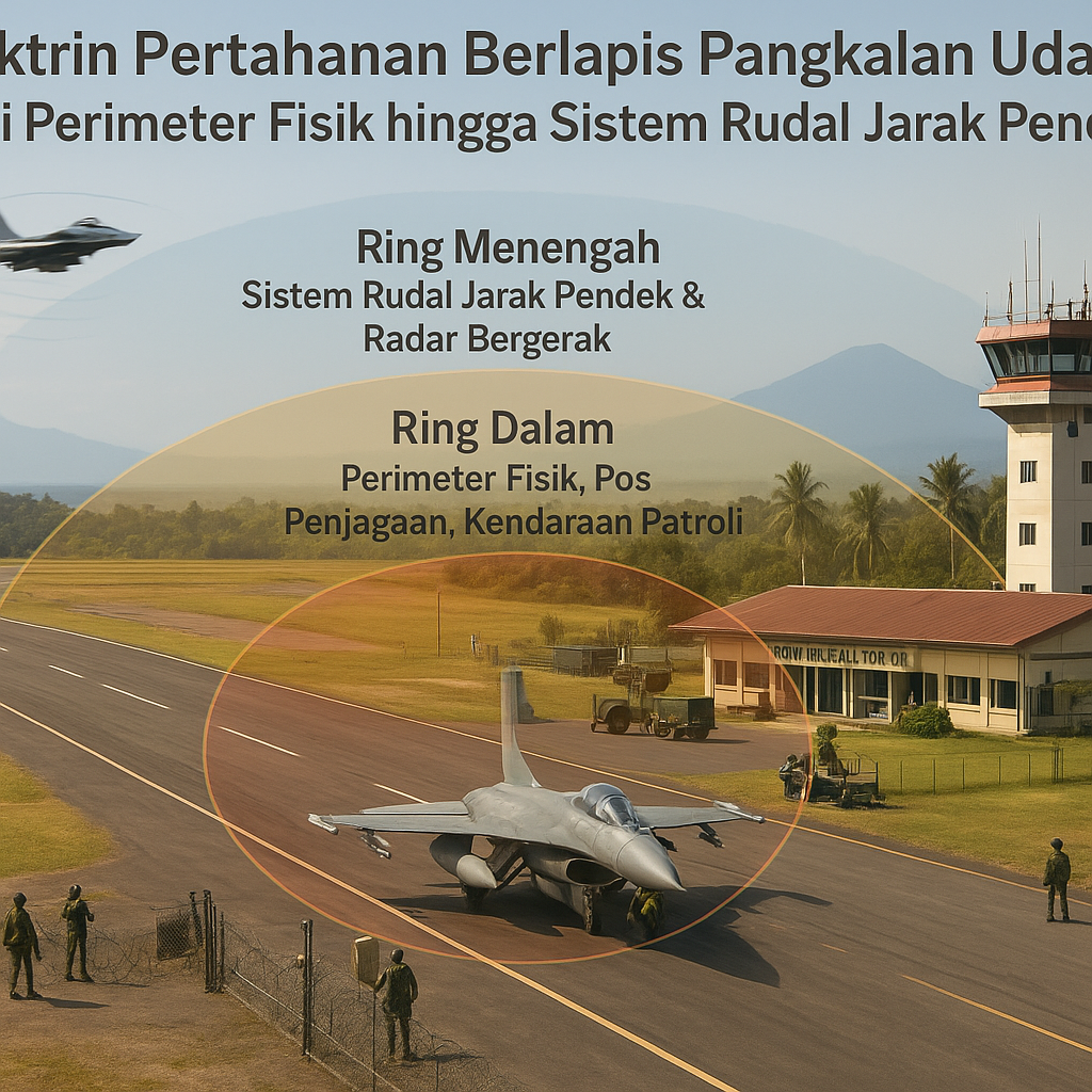 Doktrin Pertahanan Berlapis Pangkalan Udara: Dari Perimeter Fisik hingga Sistem Rudal Jarak Pendek