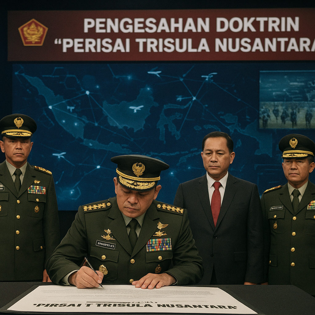 Panglima TNI Pimpin Pengesahan Doktrin "Perisai Trisula Nusantara", Tegaskan Adaptasi TNI Hadapi Perang Modern
