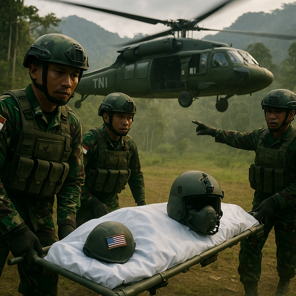 TNI Evakuasi Pilot Amerika Serikat yang Tewas Ditembak di Papua melalui Operasi Khusus Perebutan Cepat dan SAR Taktis