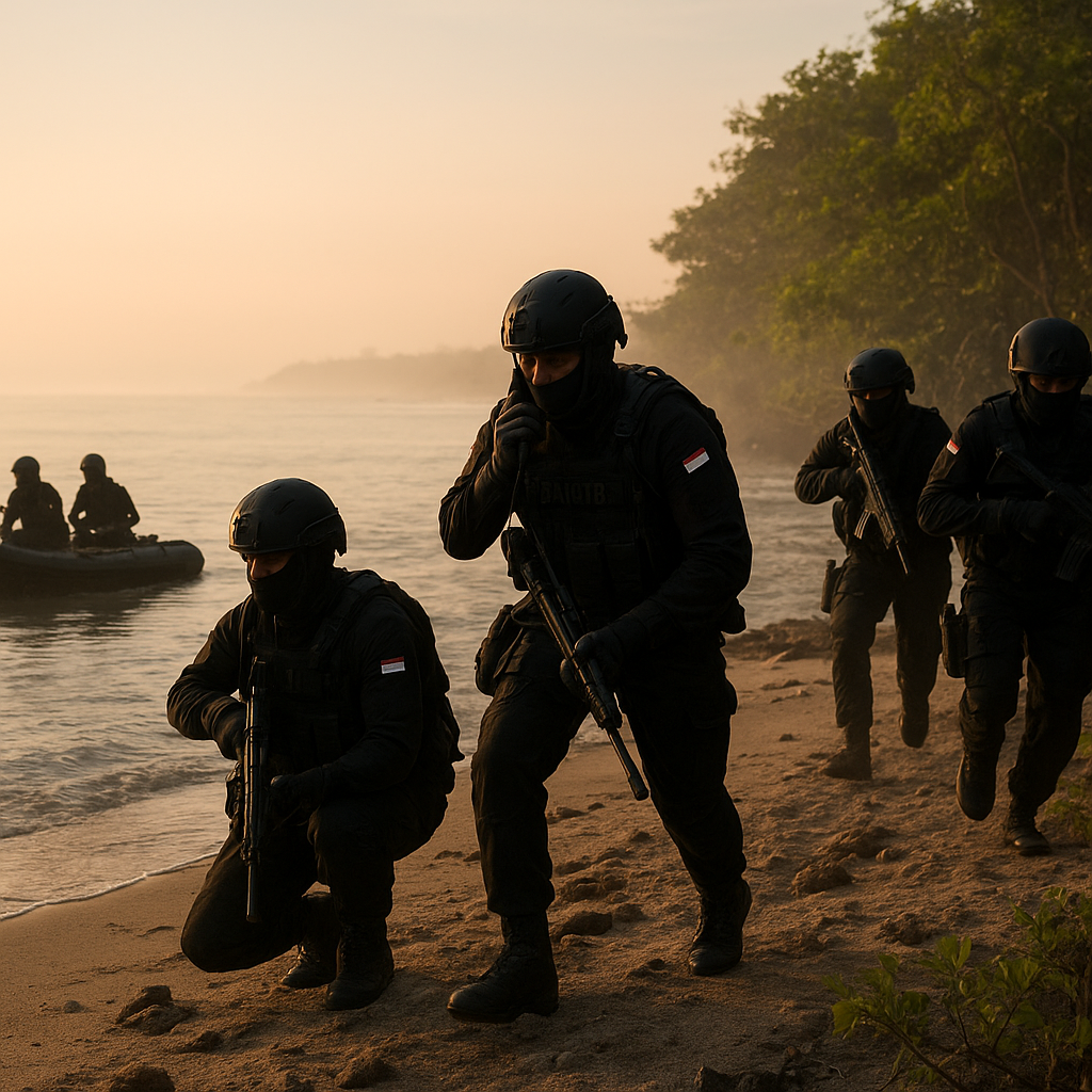 Simulasi Amphibious Raid: Tahapan Pendaratan Amfibi oleh Batalyon Intai Amfibi (Taifib)