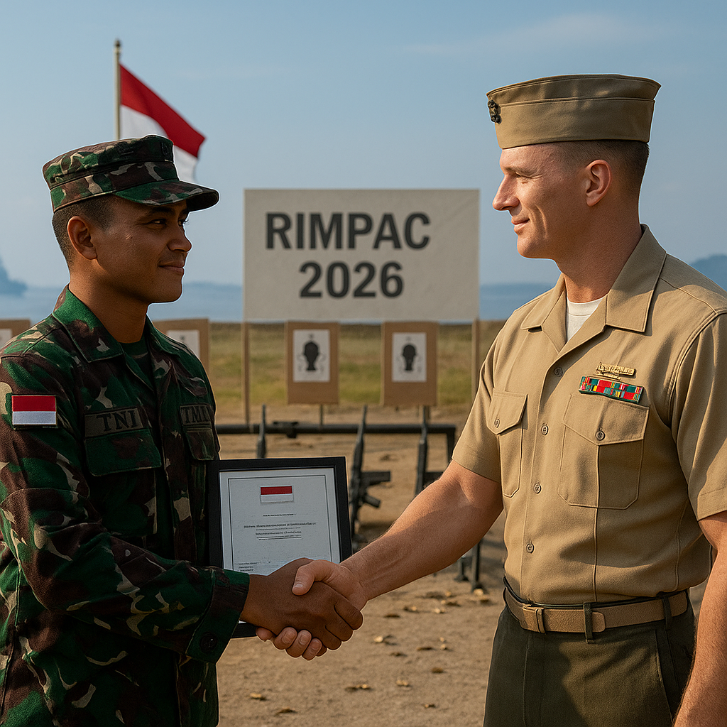 Marinir TNI AL Raih Pengakuan US Marine setelah Tunjukkan Kemampuan Menembak di RIMPAC 2026