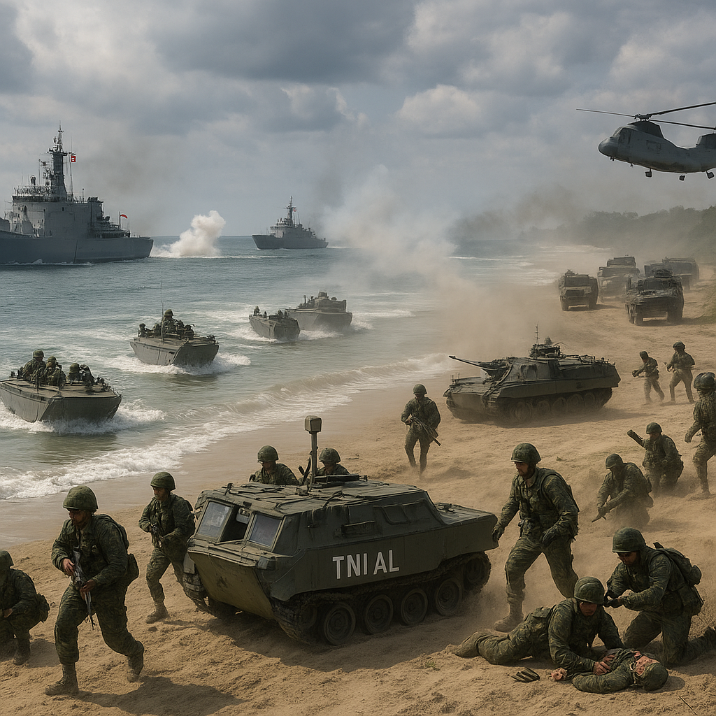 Analisis Formasi Serangan Amphibi TNI AL dalam Latihan Amfibi 2026