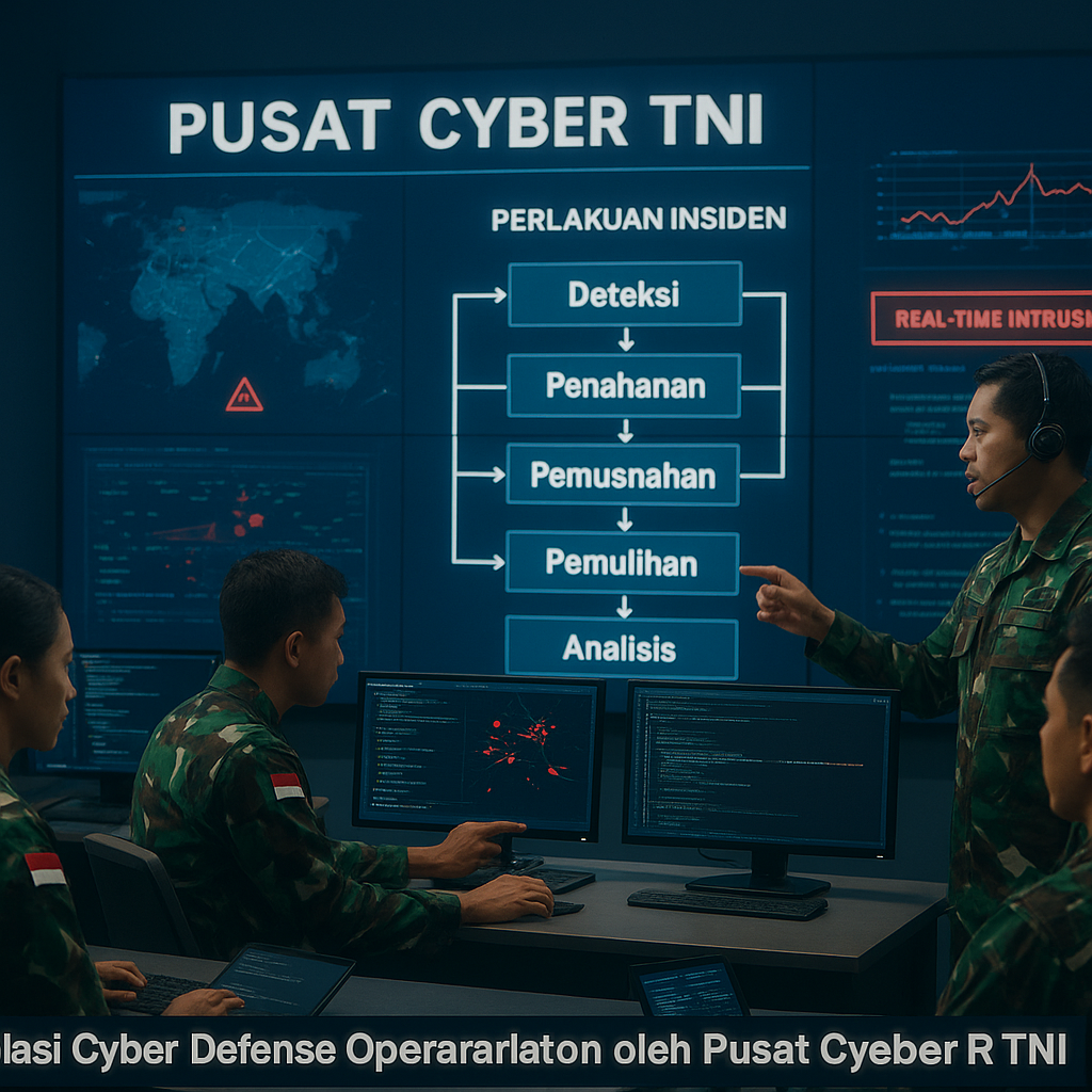 Simulasi Cyber Defense Operation oleh Pusat Cyber TNI