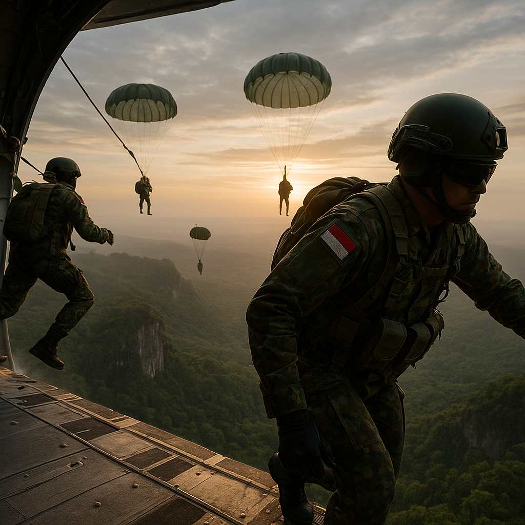 Bedah Taktik Airborne Operation Pasukan Khusus dalam Latihan Jump High-Altitude