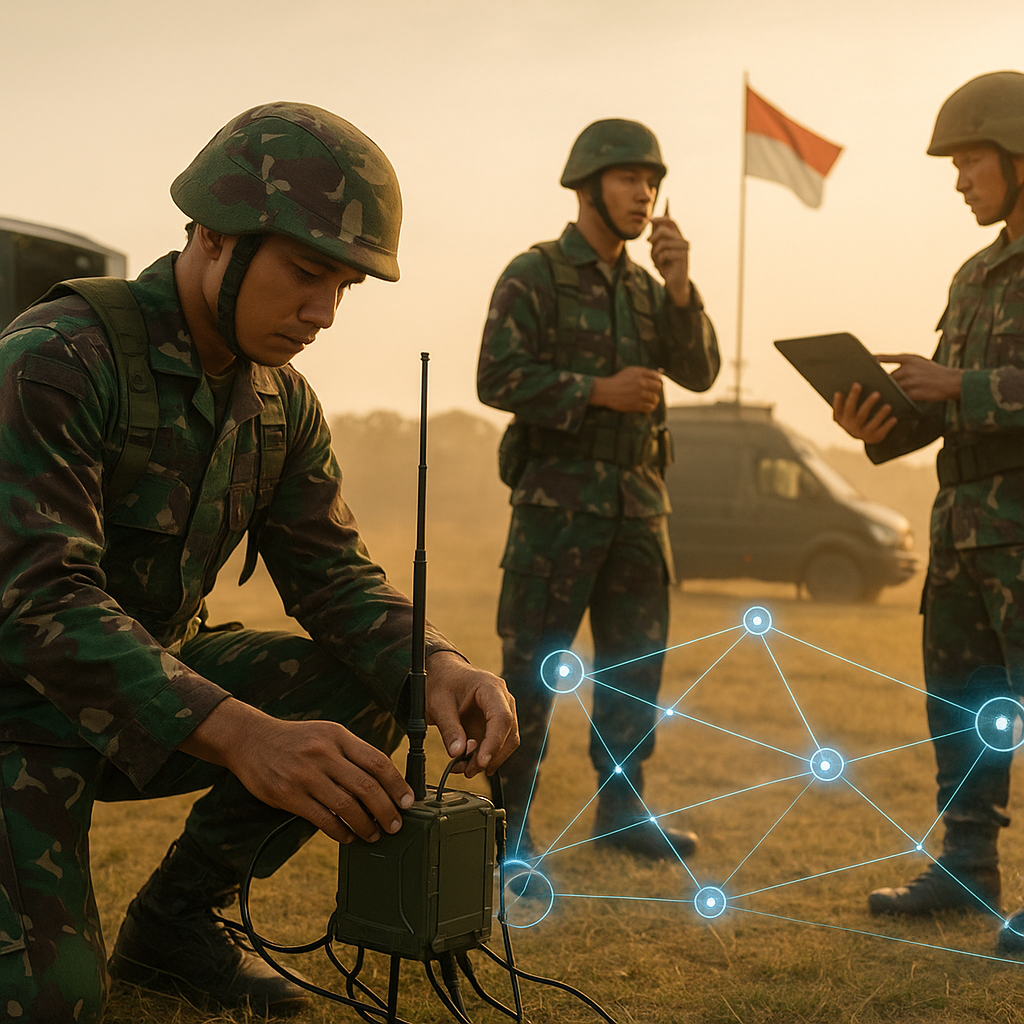 Pengenalan Sistem Komunikasi Tactical Mesh Network dalam Latihan TNI