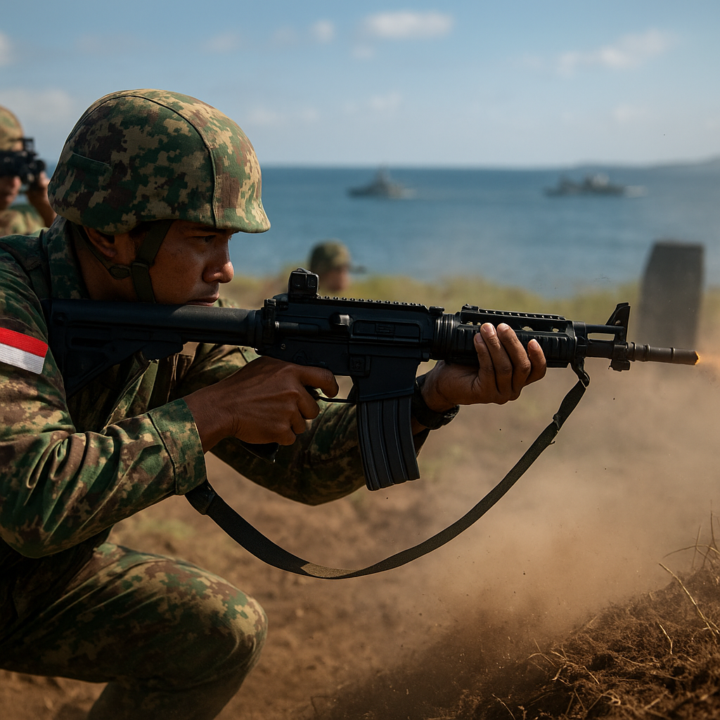 Marinir Indonesia Tunjukkan Ketajaman Tembak Reaksi di RIMPAC 2026 Hawaii