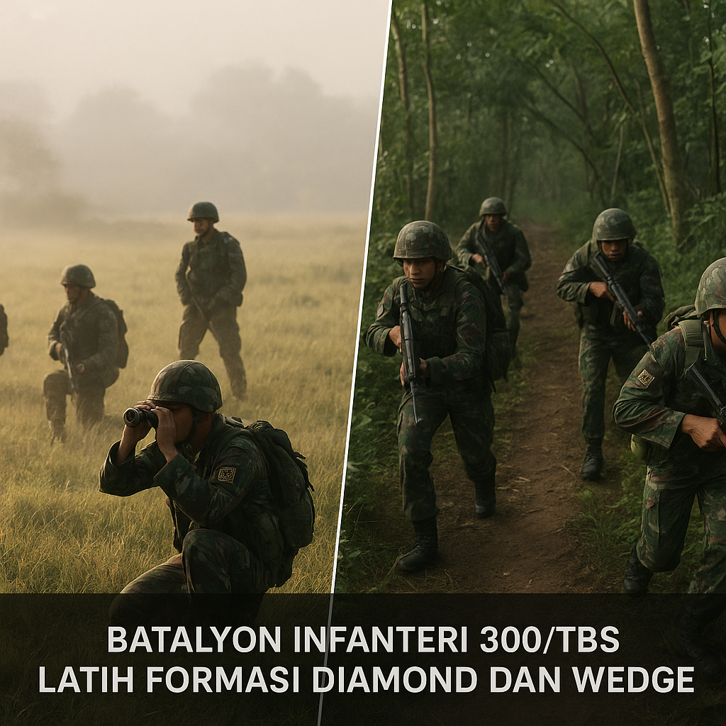 Penerapan Formasi 'Diamond' dan 'Wedge' dalam Latihan Patroli Tempur Batalyon Infanteri