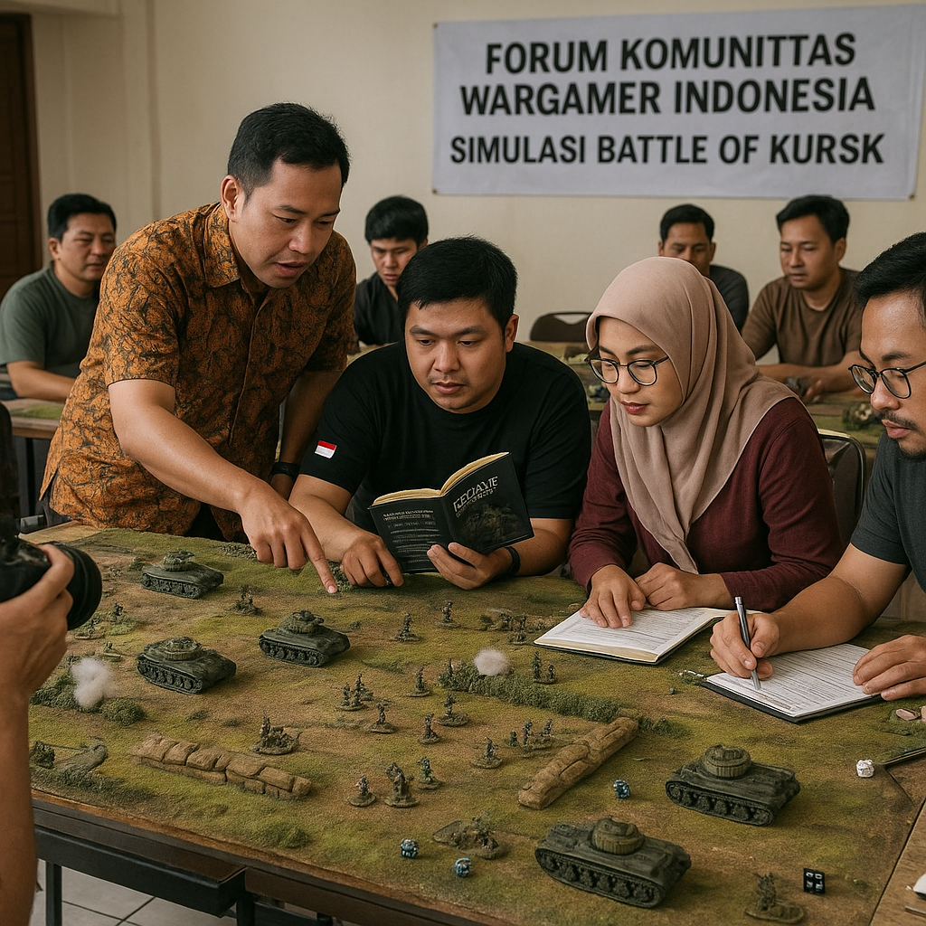 Forum Komunitas Wargamer Indonesia Gelar Simulasi Battle of Kursk Menggunakan Sistem 'Bolt Action'