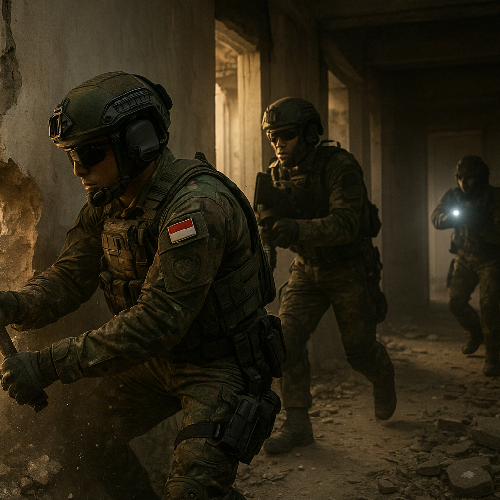 Latihan Pasukan Khusus TNI: Urban Warfare Simulation dengan Realistic MOUT Scenario