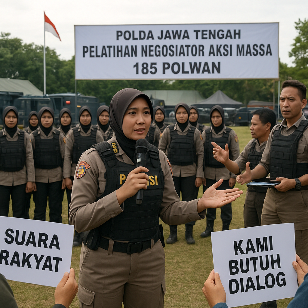 Polda Jateng Latih 185 Polwan Negosiator Aksi Massa