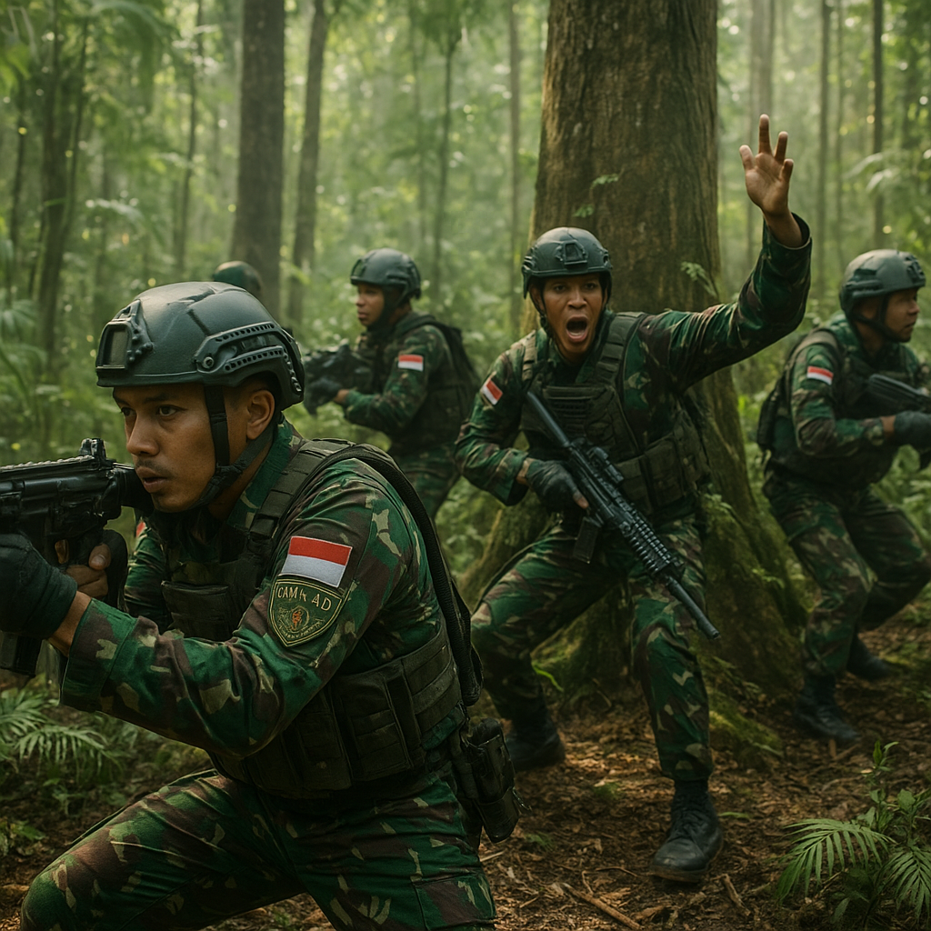 Latihan Tempur Hutan Satuan Khusus TNI AD Tekankan Taktik Immediate Action dan Kontak Jarak Dekat