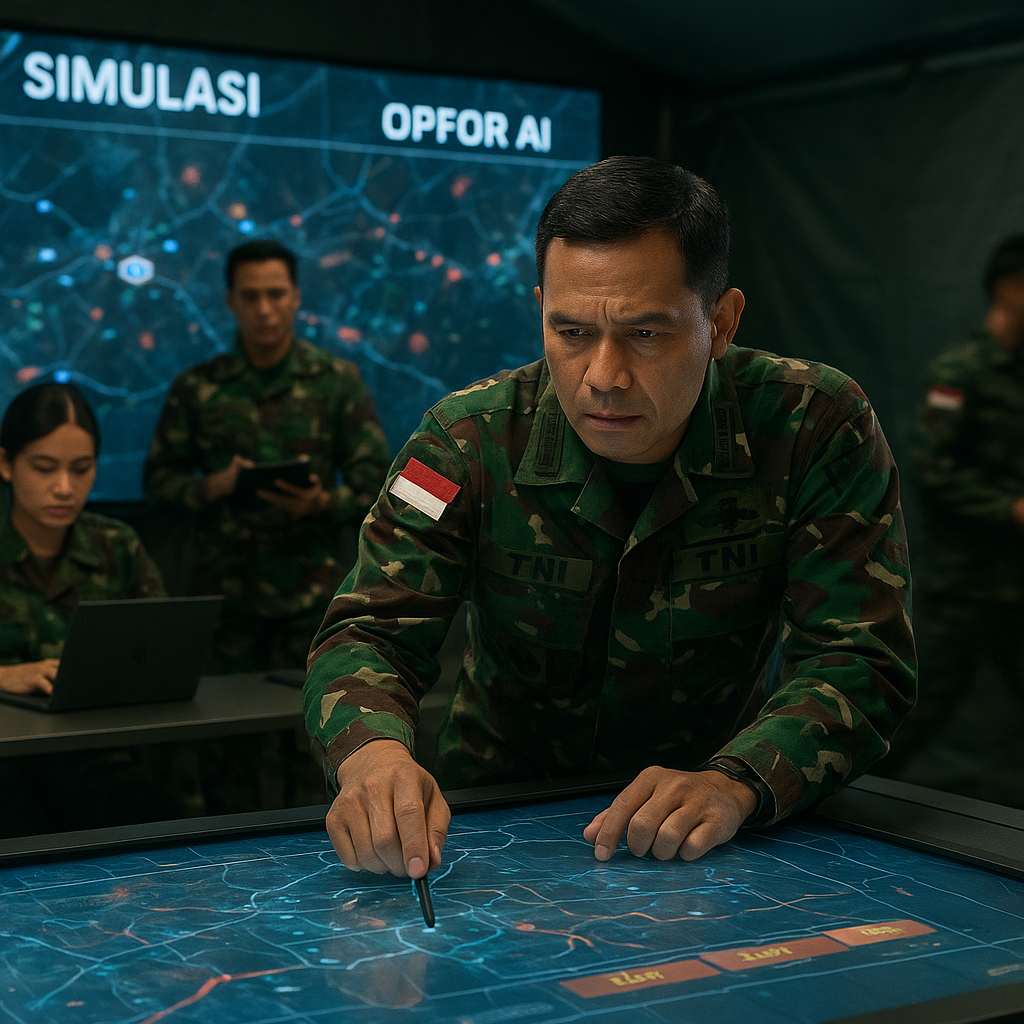 Penerapan AI dalam Simulasi Tempur TNI untuk Latihan Komando Gabungan