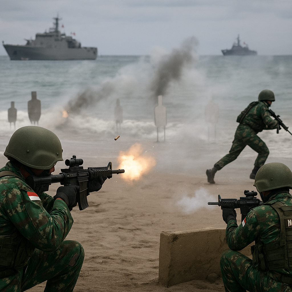 Marinir TNI AL Unjuk Gigi dalam Latihan Tembak Reaksi di RIMPAC 2026