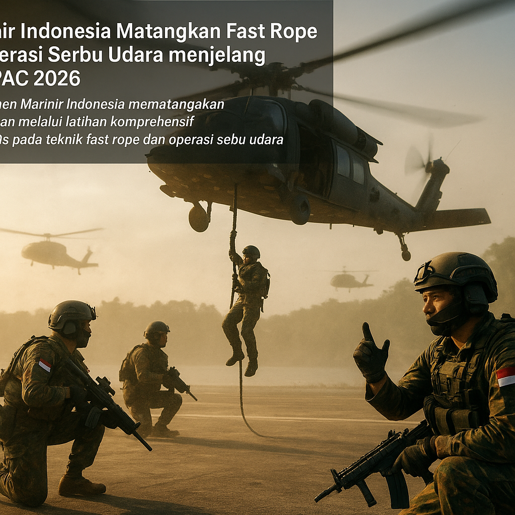 Marinir Indonesia Matangkan Fast Rope & Operasi Serbu Udara dalam Skenario Penyusupan Jelang RIMPAC 2026