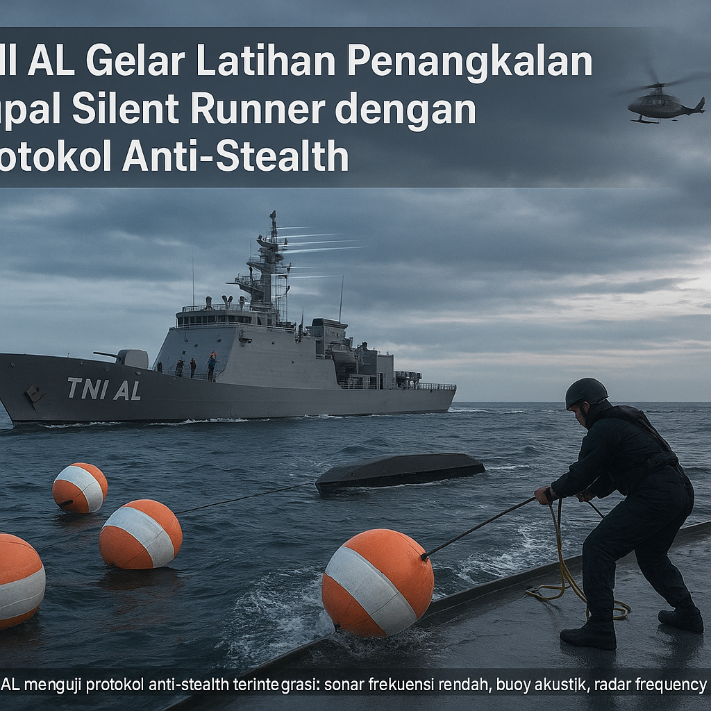 TNI AL Gelar Latihan Penangkalan Kapal Silent Runner dengan Protokol Anti-Stealth