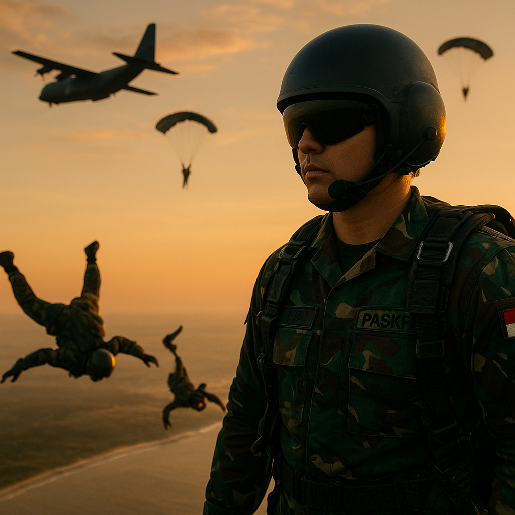Bedah Prosedur Airborne Operation dengan Teknik HALO/HAHO oleh Paskhas TNI AU