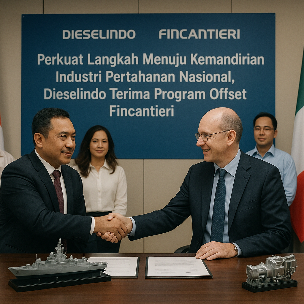Perkuat Langkah Menuju Kemandirian Industri Pertahanan Nasional, Dieselindo Terima Program Offset Fincantieri