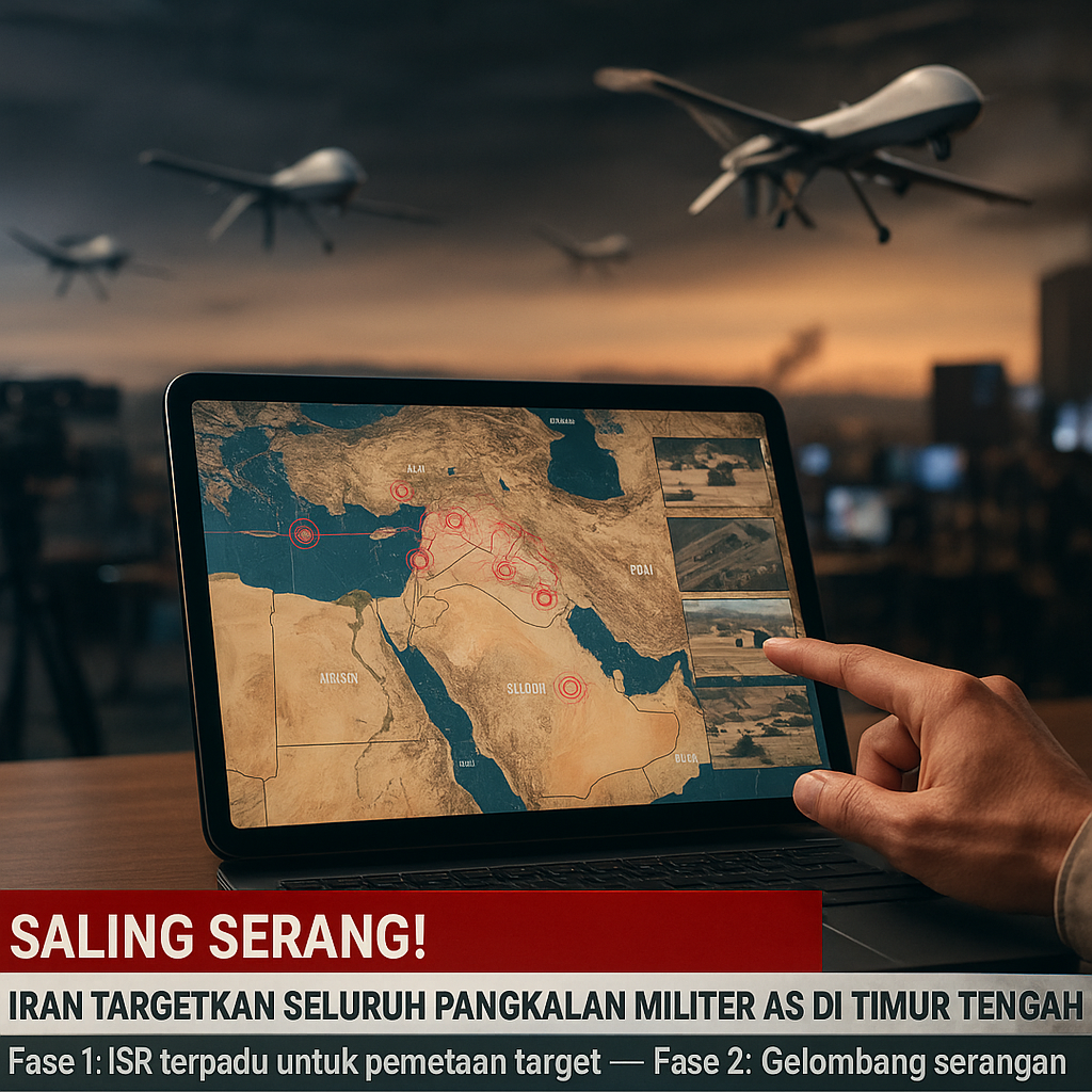 Saling Serang! Iran Targetkan Seluruh Pangkalan Militer AS di Timur Tengah
