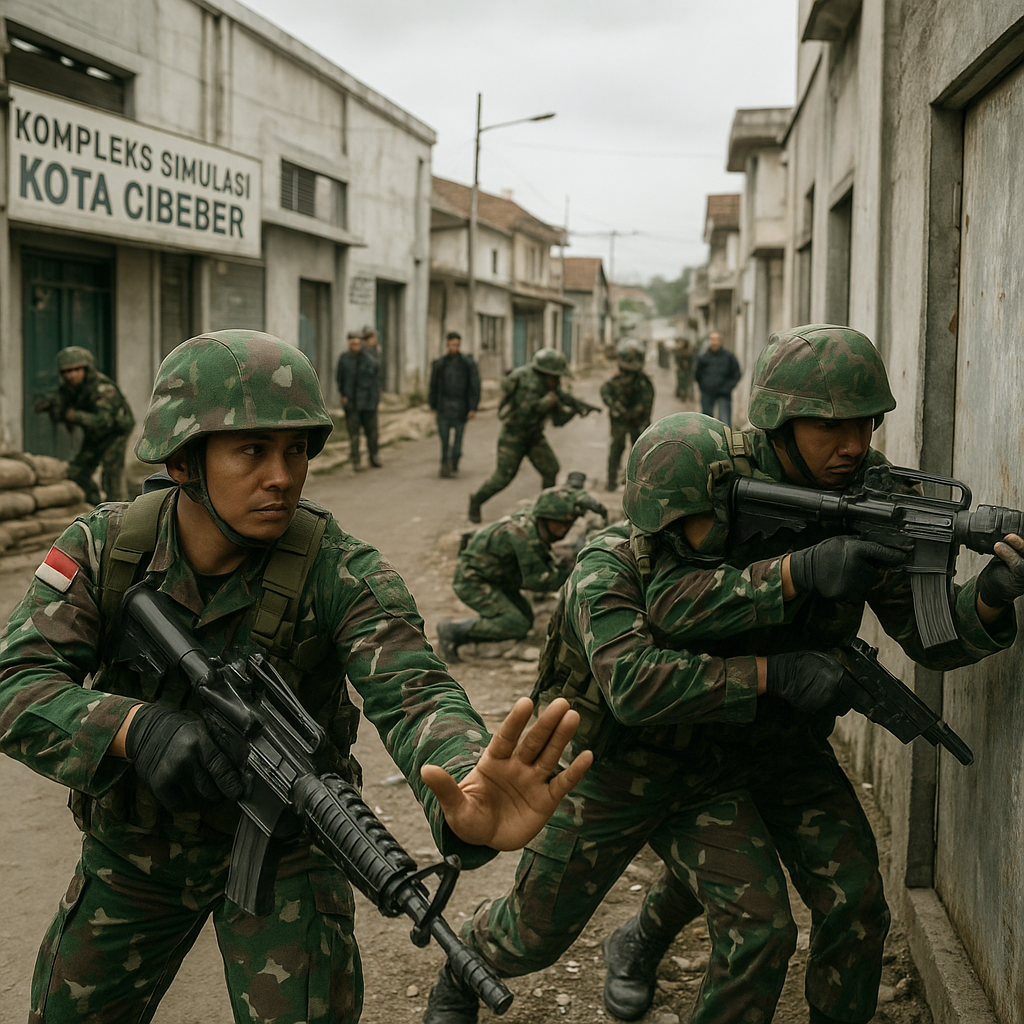 Pelatihan Doktrin Urban Warfare bagi Satuan Marinir TNI AL di Kompleks Simulasi Kota Cibeber
