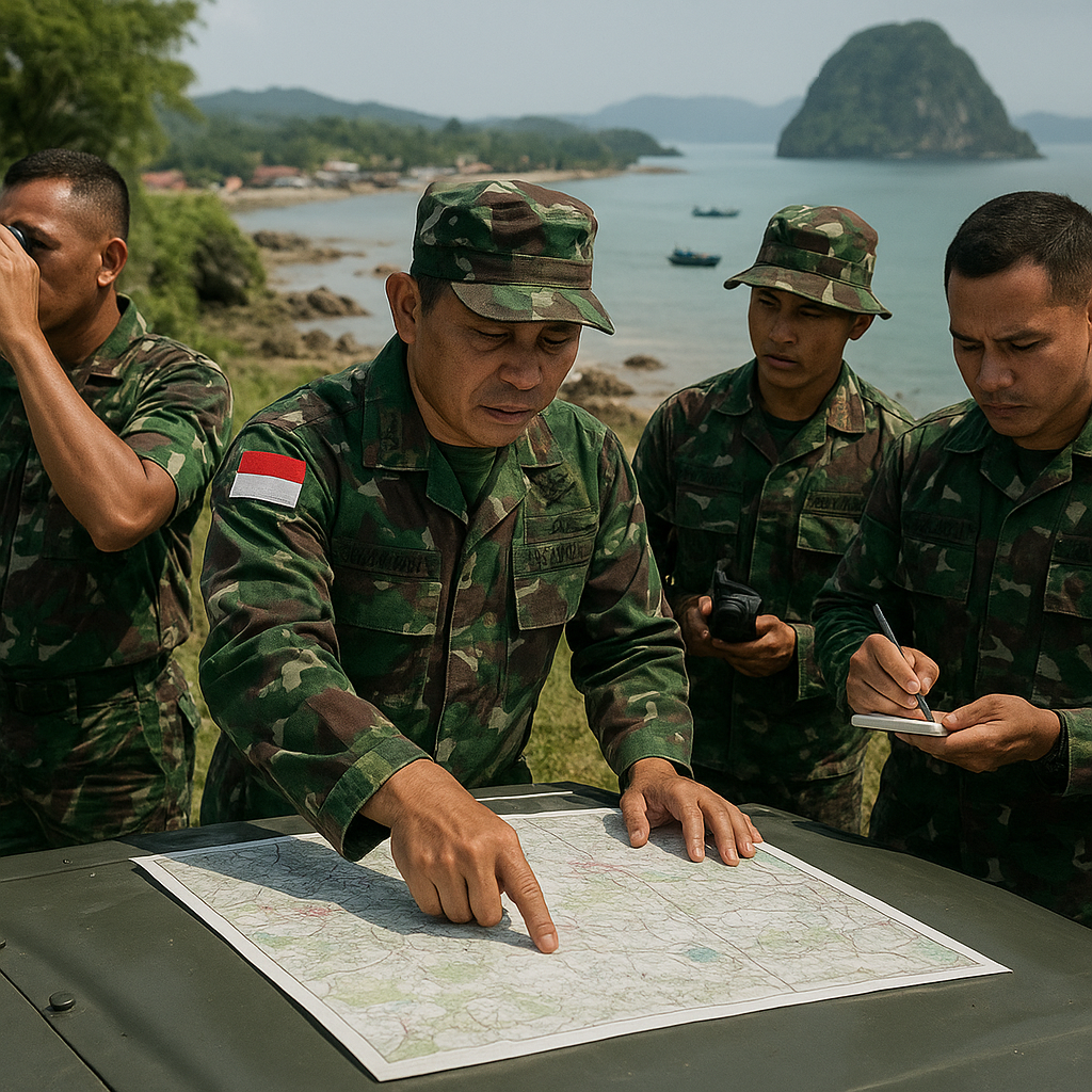 Menkav 1 Marinir Laksanakan Tinjau Medan Latihan di Dabo Singkep