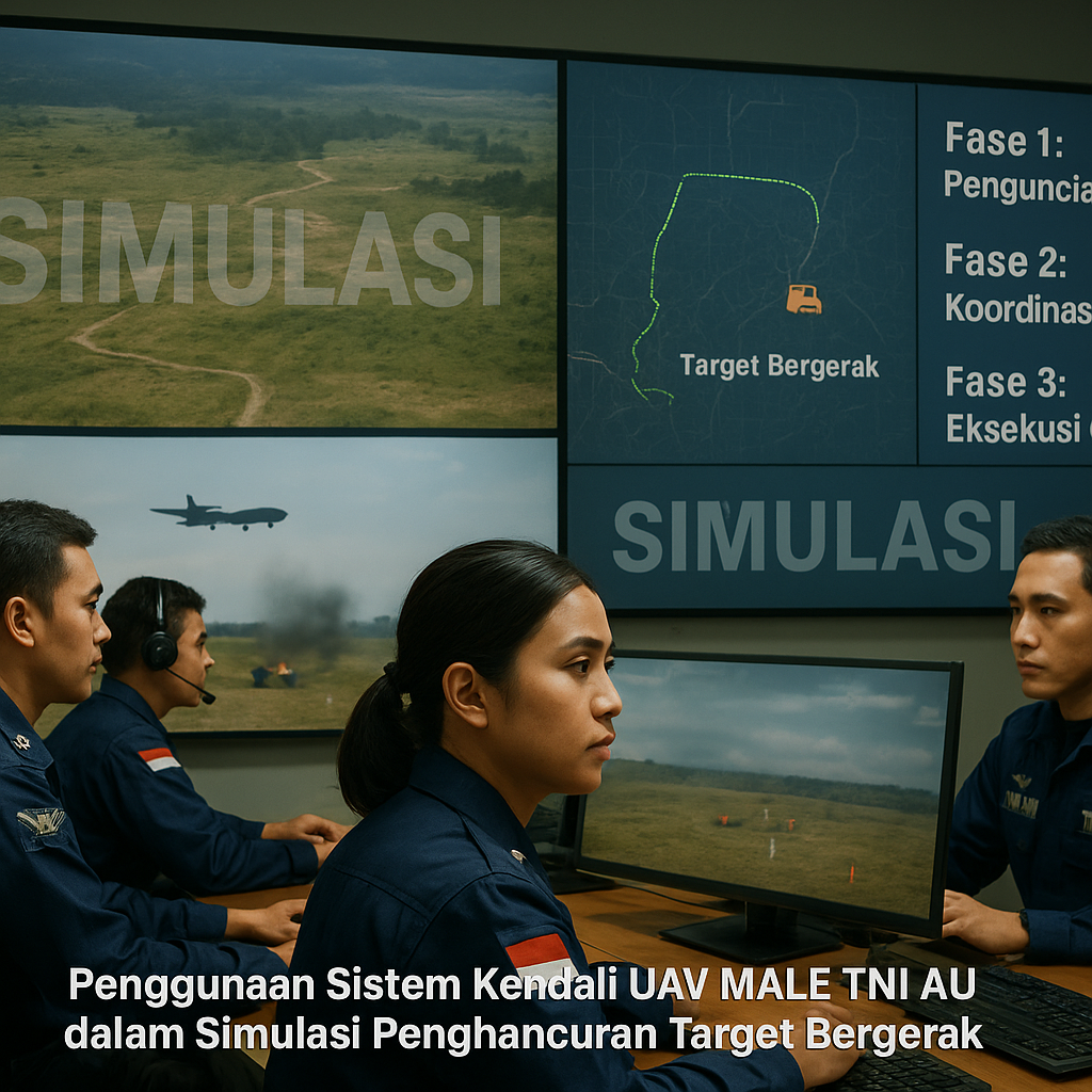 Penggunaan Sistem Kendali UAV MALE TNI AU dalam Simulasi Penghancuran Target Bergerak