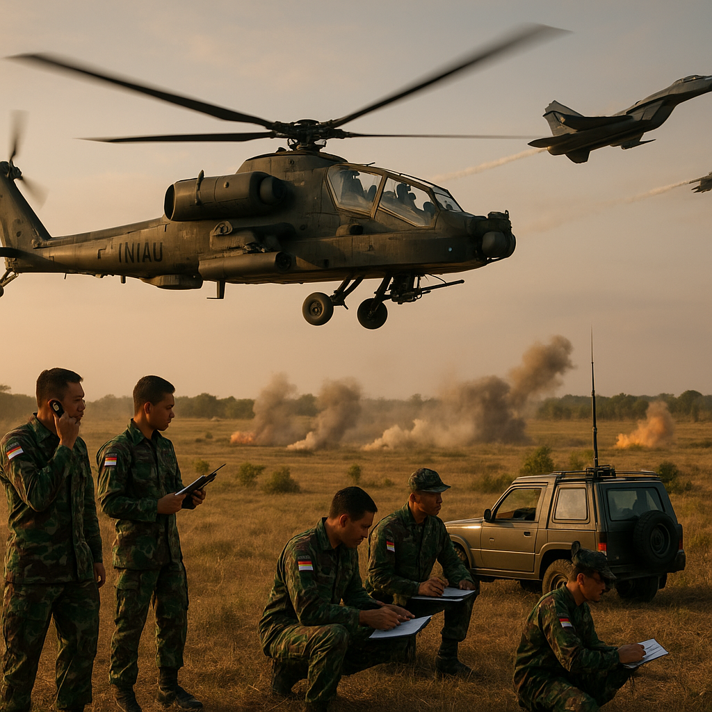 Simulasi Operasi Udara-Tempur TNI AU: Koordinasi Serangan Heli dan Fixed-Wing dalam Skenario Multi-Target