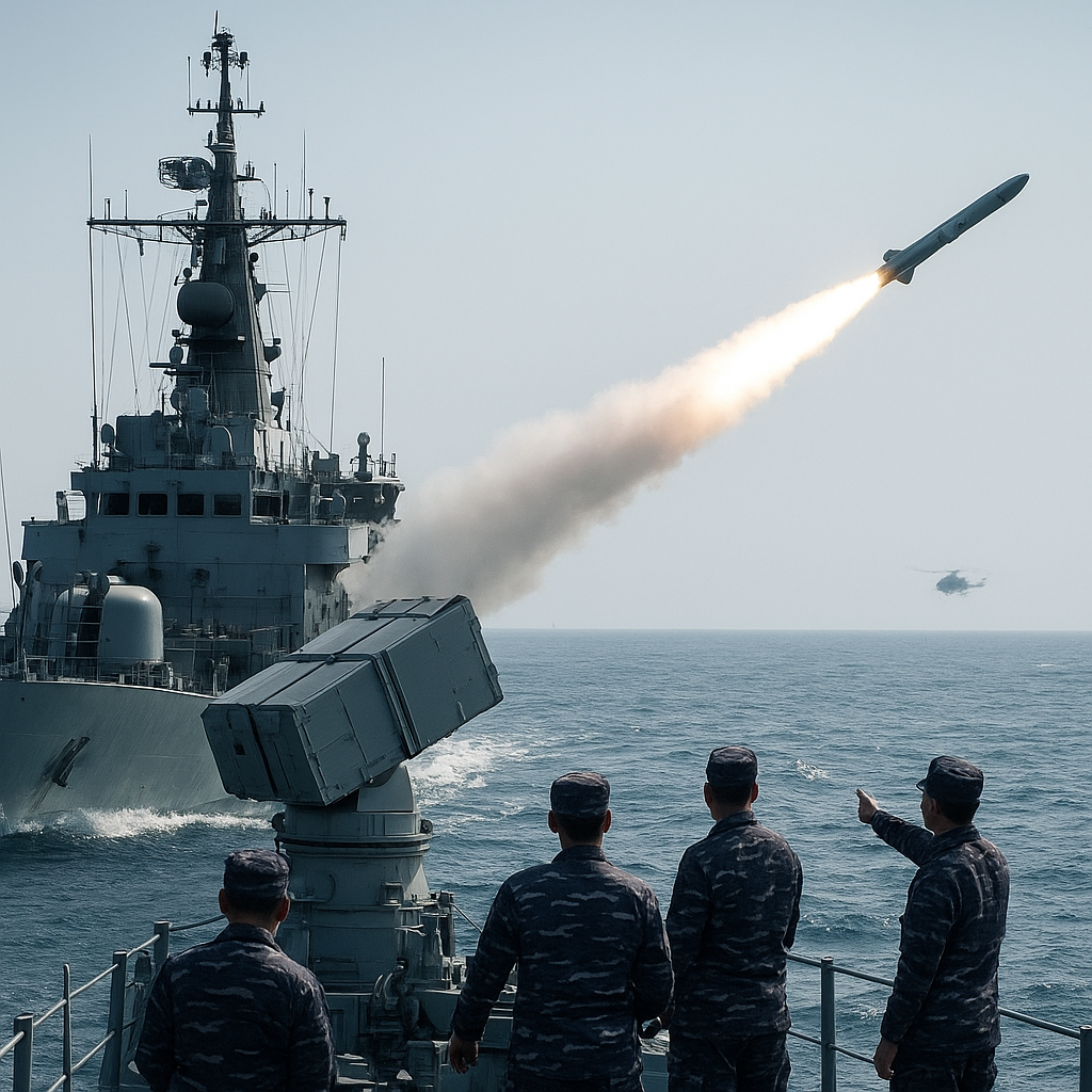 TNI AL Gelar Latihan Penembakan Rudal Anti-Ship di Laut Jawa