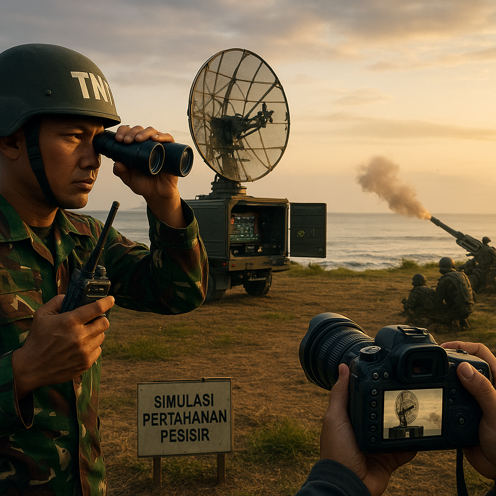 Simulasi Pertahanan Pesisir dengan Sistem Radar Pantai dan Artillery Response