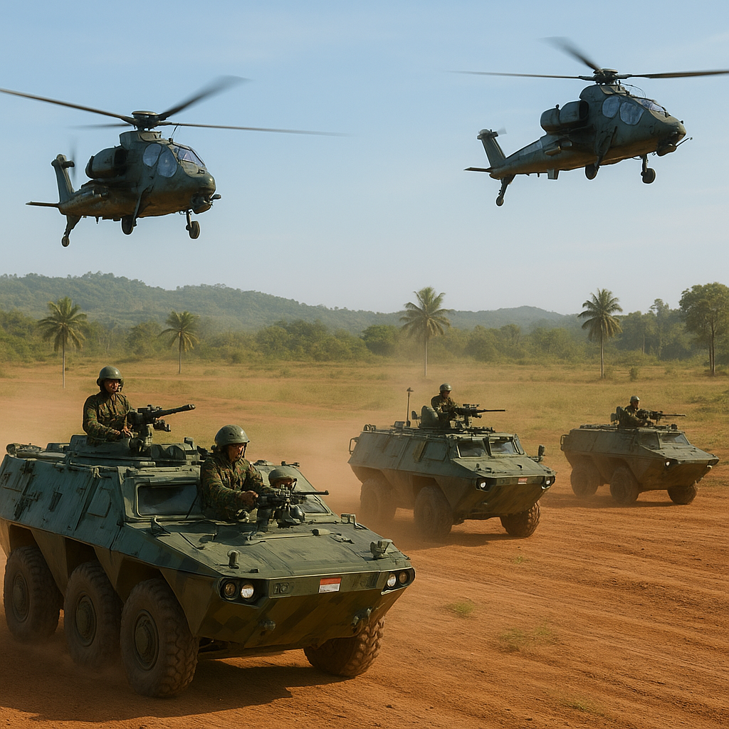 Penerapan Formasi Diamond dalam Latihan Tempur Kavaleri TNI AD di Baturaja