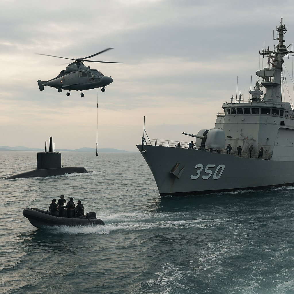 TNI AL Gelar Latihan Tempur Kapal Selam di Laut Jawa, Fokus pada Taktik 'Hide and Seek'