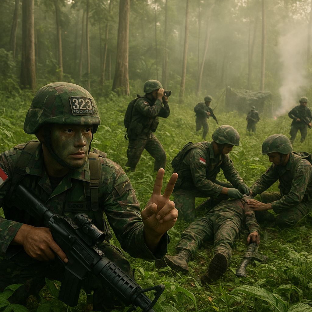 Batalyon Infanteri Raider 323 Kostrad Gelar Latihan Tempur Hutan di Kalimantan