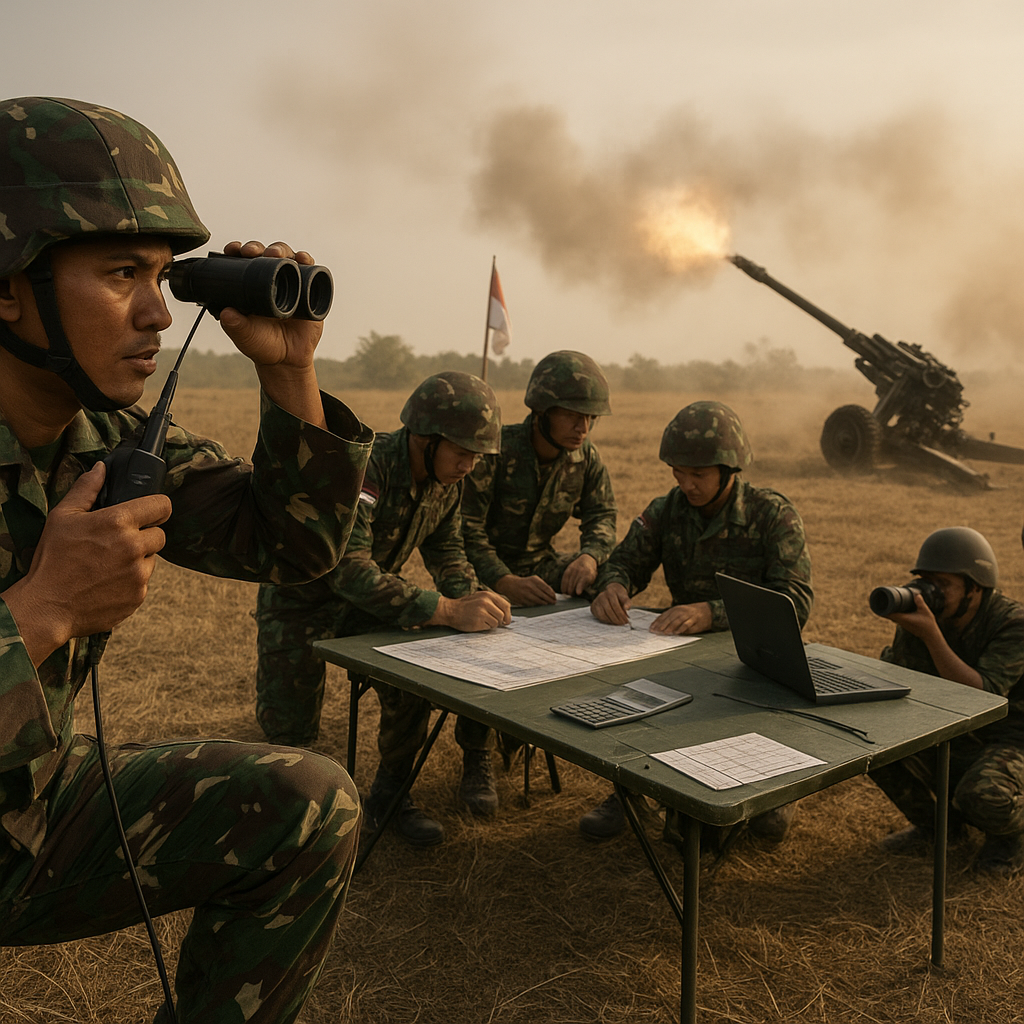 Pusat Pendidikan Artileri Medan TNI AD Gelar Latihan Tembak Tidak Langsung