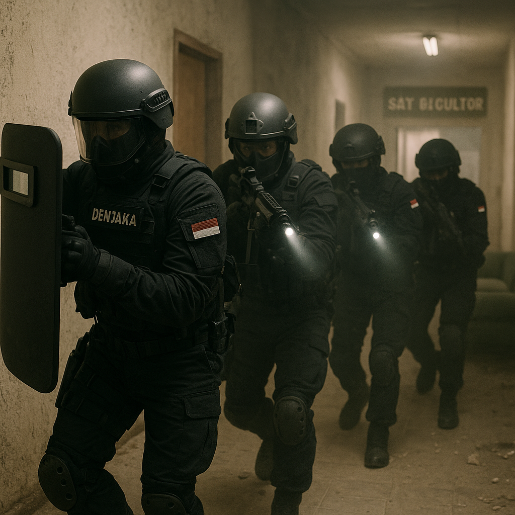 Simulasi Urban Warfare: Tactical Room Clearing oleh Denjaka di Markas Sat-81 Gultor