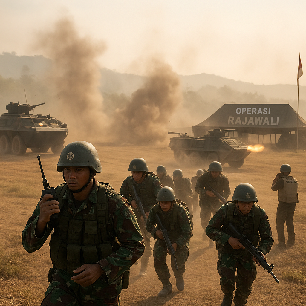 TNI AD Gelar Latihan Tempur Darat Berskala Besar 'Operasi Rajawali' di Baturaja