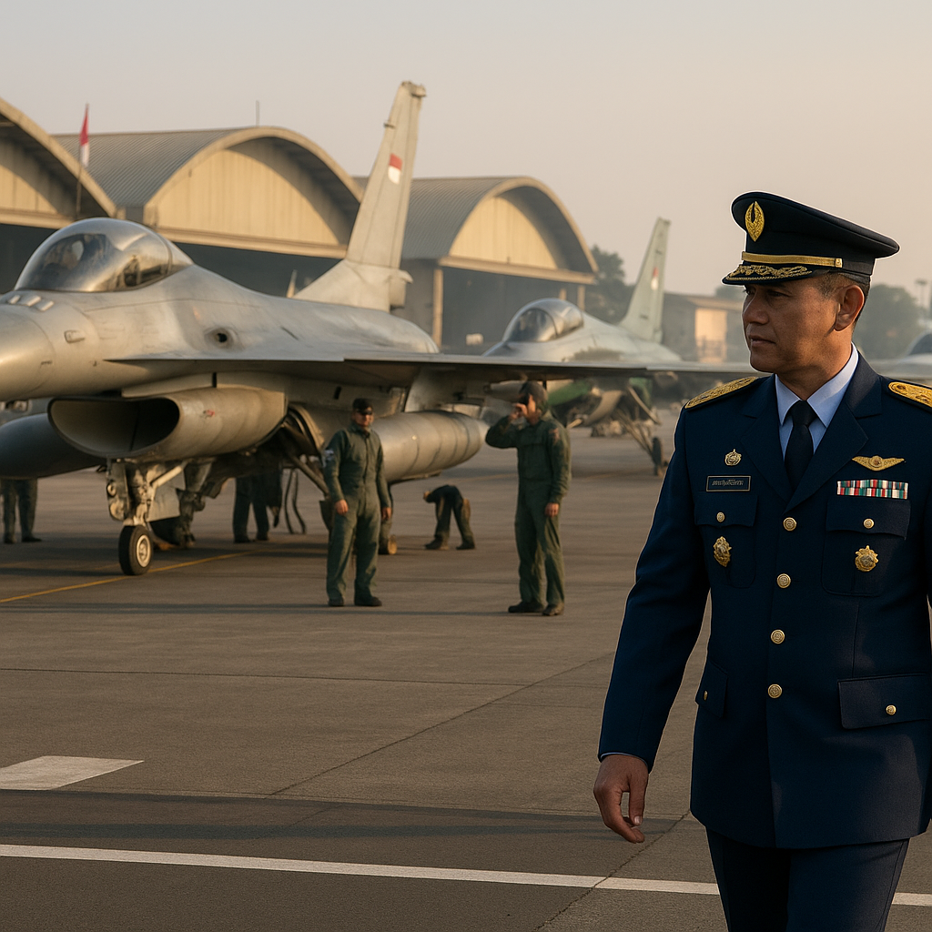 Pangkoopsau Tinjau Kesiapan Tempur Jet F-16 dan T-50i di Lanud Iswahjudi untuk Latihan Brahmastra Perkasa 2026