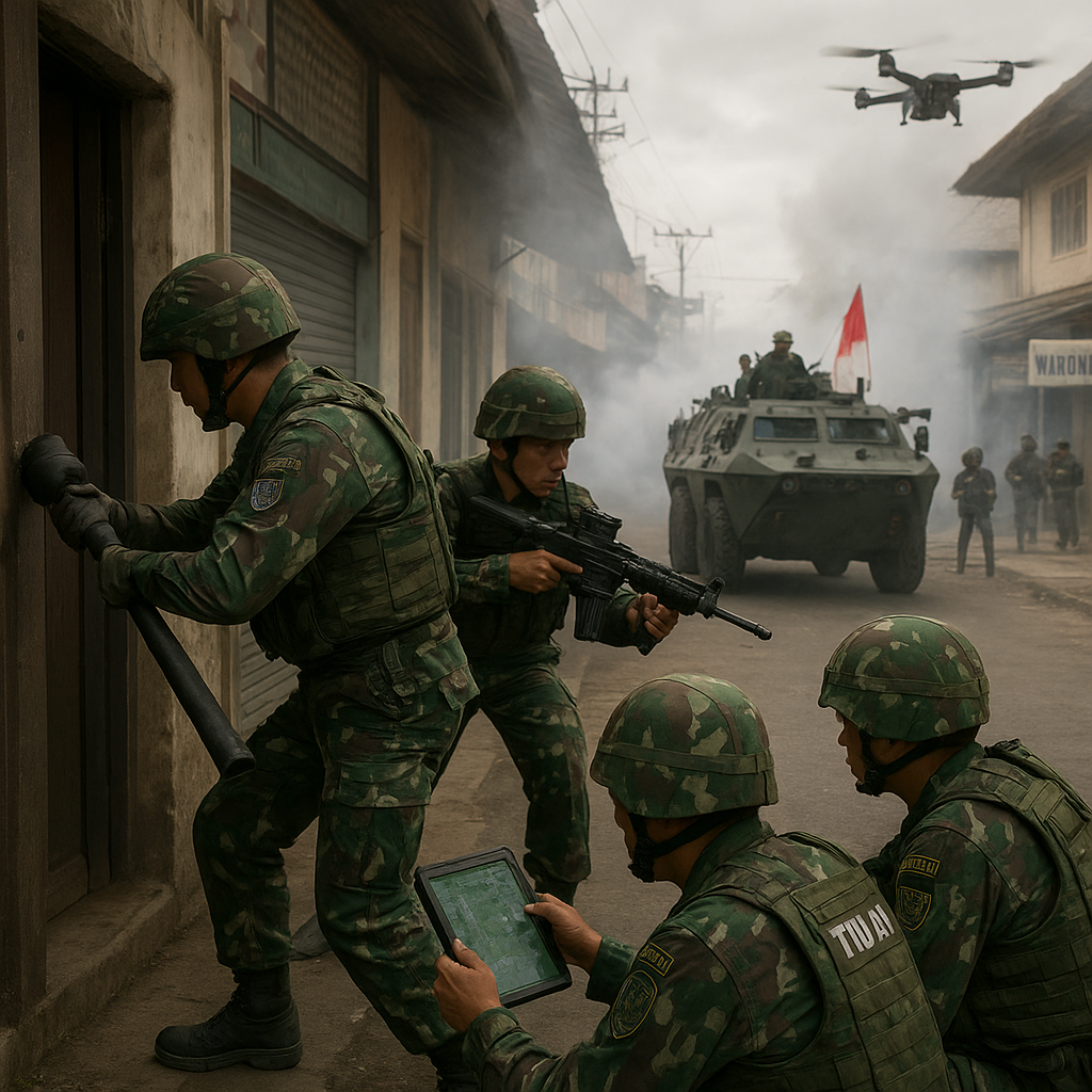 TNI AD Latih Brigade Infanteri dalam Operasi Penyerbuan Kota dengan Pendekatan Combined Arms