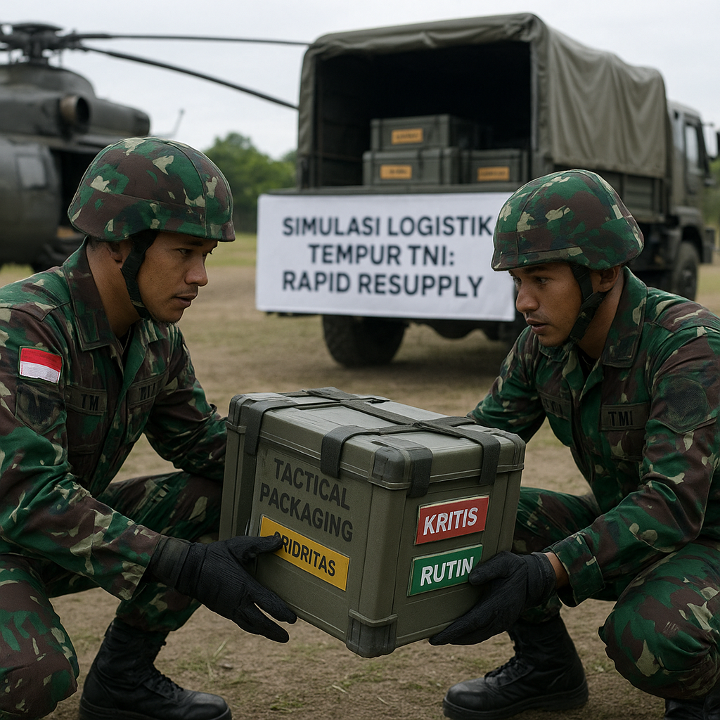 Simulasi Logistik Tempur TNI: Prosedur Rapid Resupply untuk Unit Frontline dalam Kondisi Kontingen