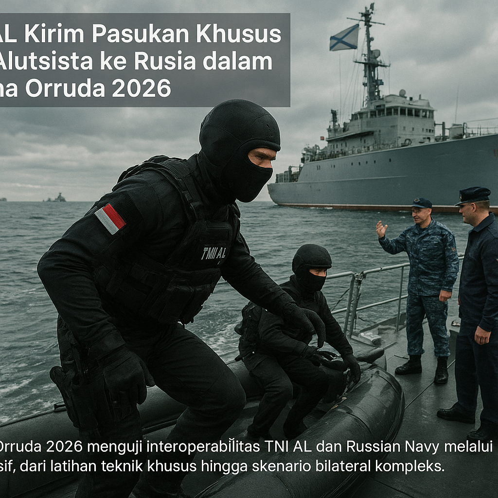 TNI AL Kirim Pasukan Khusus dan Alutsista ke Rusia dalam Latma Orruda 2026