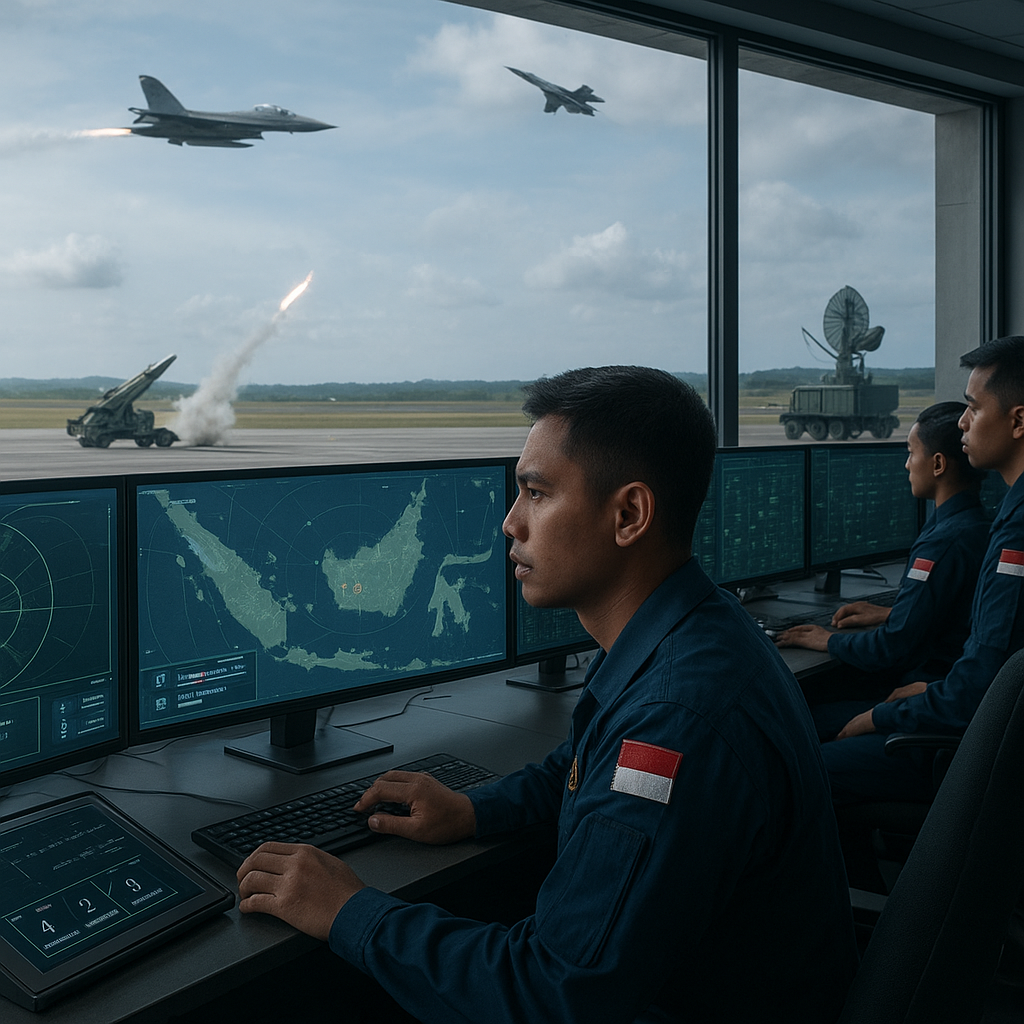 Simulasi Pertahanan Udara Berlapis TNI AU dengan Sistem Rudal dan Radar