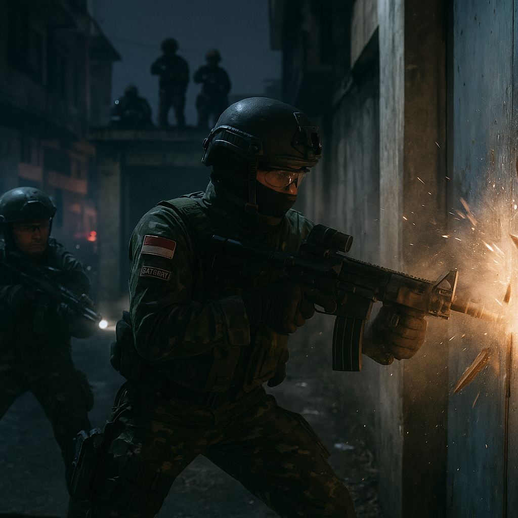Bedah Taktik Raider TNI AD dalam Latihan Serangan Malam Urban: Skema Breaching dan Clearing Bangunan