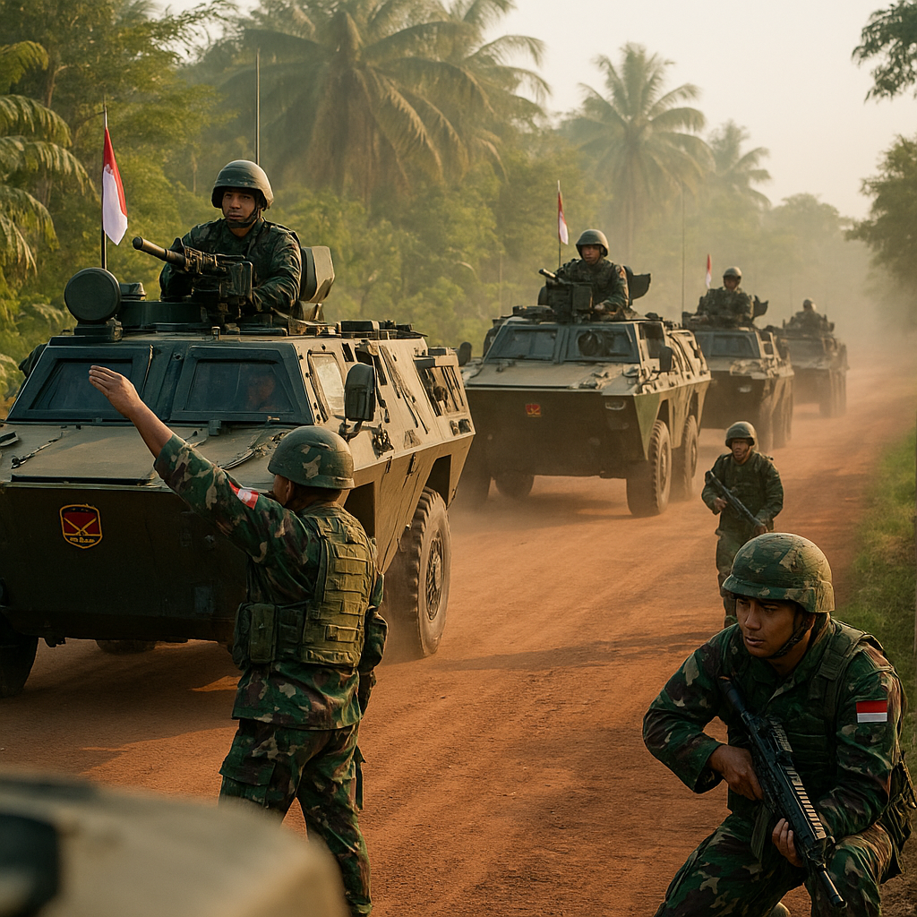Latihan Armored Vehicle Convoy Protection oleh Pussenk Kav di Baturaja